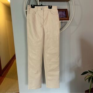 Aritiza Melina The Wilfred Birch Women's 6 High Rise Vegan Straight Pants NWT